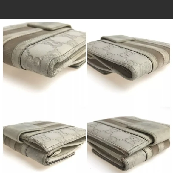 GUCCI🥳HP🥳Gucci GG White Leather Wallet - Picture 7 of 12